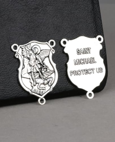 COTTVOTT St Benedict,Our Lady of Guadalupe Medal for DIY Jewelry Making,Virgin Mary Christ Jesus Rosary Center Connection Part - color: 30pcs-Saint Michael Medal