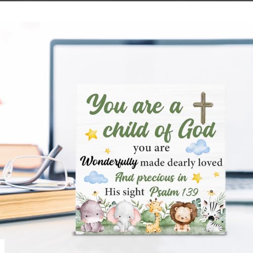 Baptism Gifts for Girl Boy, Baptism Decor You Are a Child of God Wood Sign