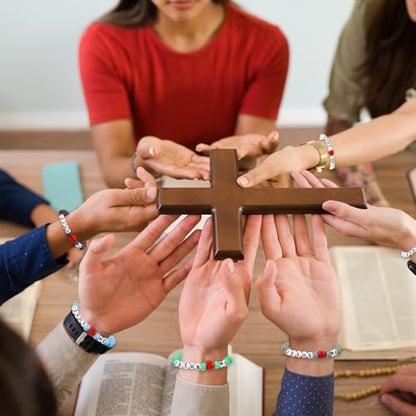 Ferreve 35 Sets Jesus Love Me Bracelet Crafts Sunday School Morandi - color: Morandi, style: Jesus Love Me