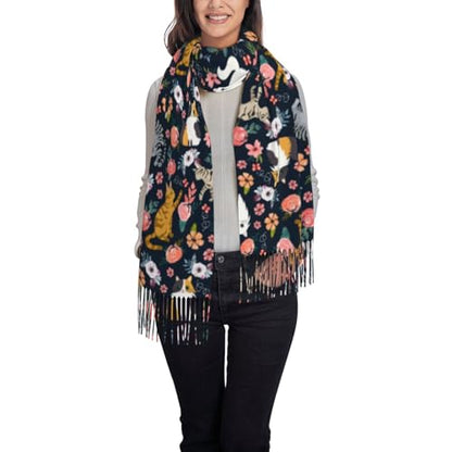 Prayer Shawls and Wraps for Women, Jesus Christian Gifts Bible Scarf Super Soft Fashion Shawl With Tassel - color: Black1