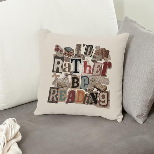 QIYUHOY Retro Patchwork Book Lover Throw Pillow Covers, 18x18 Inch - color: 001-motivational