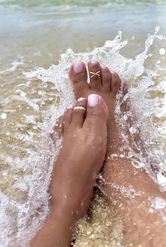 TOE RINGS & THINGS CrissCross Adjustable Toe Ring | Gold Filled or Sterling Silver | One Size Fits All