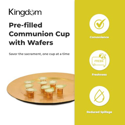 Kingdom Prefilled Communion Cup with Wafers(100 ct - white juice) Sealed in a Single-Serving Container with Upto 1-Year Shelf Life, Perfect for Holy Eucharist Celebration in Hospitals, Summer Camps, and More! - size: 25.92 Ounce (Pack of 1)