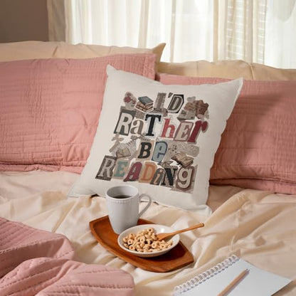 QIYUHOY Retro Patchwork Book Lover Throw Pillow Covers, 18x18 Inch - color: 001-motivational