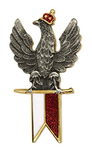 Polart | Polish Lapel Pin - Polska Pin with Butterfly Clutch - Poland Gifts for Suits, Bags, Hats, and Collectors of Jewelry Lapel Pins and Brooches (for Men & Women) - style: Silver Plated Butterfly Eagle