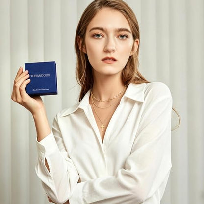 Turandoss Layered Cross Necklaces Stack for Women Girls, Christian Gift - color: Cross