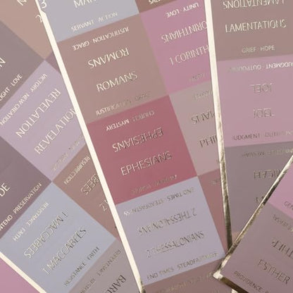 UPAFEXXI-Bible Tabs with Book Summaries, 3D Gold Foil Embossed Lettering - color: Earth Tone