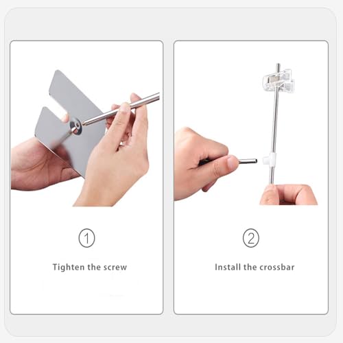 2 Pcs T-Sign Adjustable Metal Banner Holder, Table Top Banner Stand