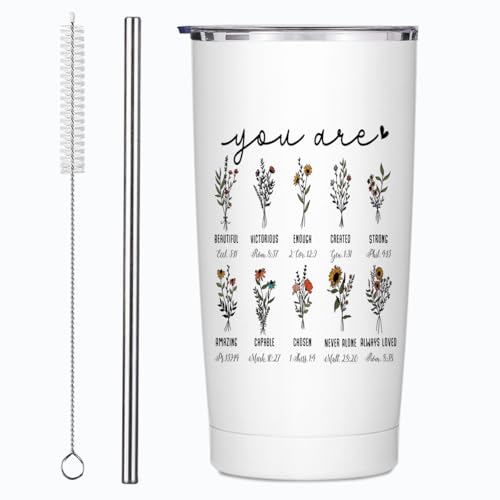 Christian Gifts for Women Faith Stainless Steel Tumbler 20oz - color: Multi 1378