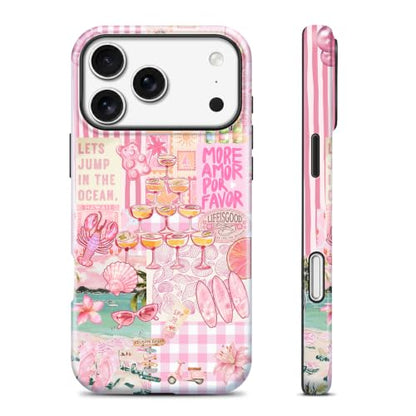 for iPhone 17 Pro Max Case, Cute Pink Summer Magnetic Phone Case - color: Blush Pink, size: iPhone 17 Pro Max