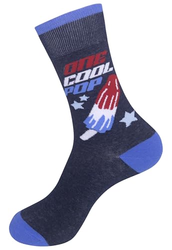 FUNATIC Crazy Socks with Funny Sayings - Novelty Gift for Men, Women, Adult - color: One Cool Pop