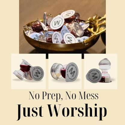 Miracle Meal Prefilled Chalice Communion Cups & Wafer Set, Box of 100ct - size: 100 Count