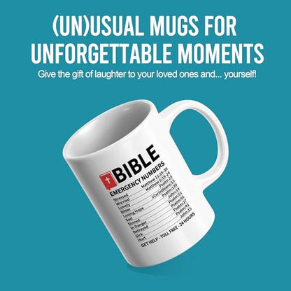 Panvola Bible Emergency Numbers Christian Mugs For Women Mug 11oz White