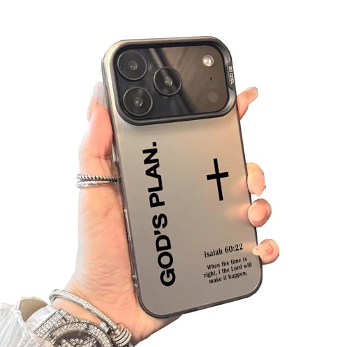 God's Plan Phone Case for iPhone 17 Pro Max – Bible Verse Christian Cross Cover, Full-Body Protective PC Case for iPhone 17/16/15/14/13 Pro Max - color: Style2-Black, size: iPhone 17 Pro Max