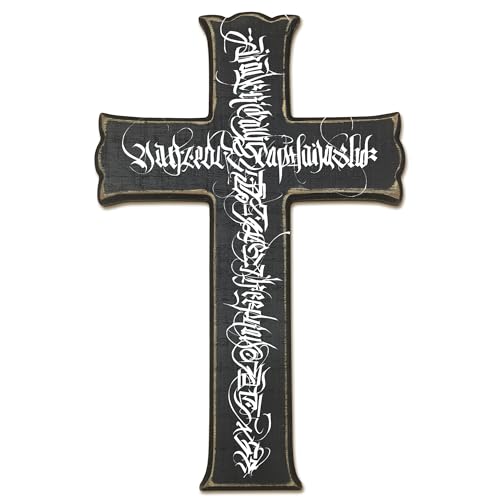 6.5'' X 10" Cross Wall Decor, Vintage Style, Wooden Cross, With Hooks On The Back. Suitable For Farm Houses, Homes, Easter Decorations, And Also Makes A Great Holiday Gift. (1 Pcs) - A05 （White） - color: White