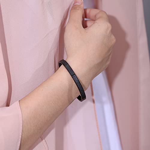 Qitian Islamic Jewelry Gifts for Women Allah Gold Bangles Bracelets Ayatul Kursi Arabic Cuff Bracelet for Women Men Islam Eid Ramadan New Year Gifts - color: O-Black-Oval - women