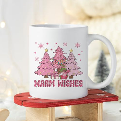 Rngmsi Christmas UV DTF Cup Wrap - 20 Sheets Pink Merry Christmas UV DTF Cup Wraps for 16 oz Snowmen Gnome Santa Claus Uvdtf Decals Personalized Waterproof Rub on Transfer Stickers for Glass Cups - style: Pink Merry Christmas
