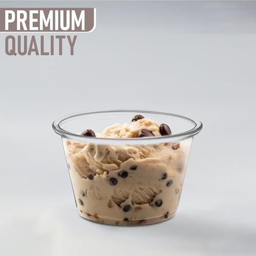 Disposable Portion Cups with Lids - 200 Set Disposable Clear Plastic, Ideal for Jello Shot, Condiment and Sauce Cups with Lids Restaurant quality Souffle Portion Container (4oz) - size: 4oz