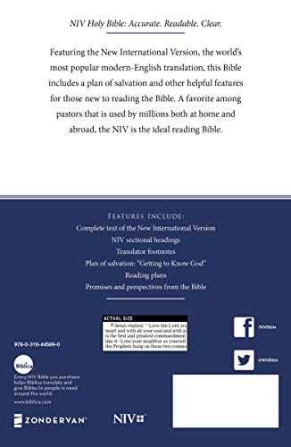 NIV, Economy Bible, Paperback: Affordable for Outreach, Church Ministry, and Bulk Distribution