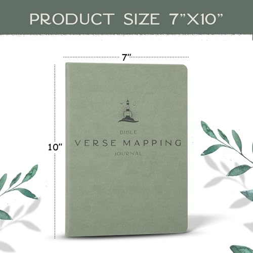 Graceful By Design Bible Verse Mapping Journal, Vegan Leather - color: Camo Green