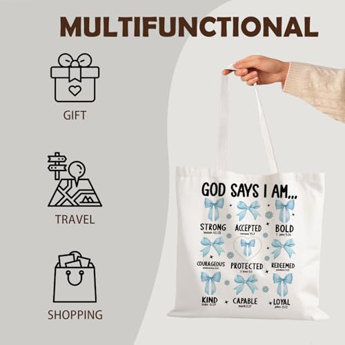 FBB Christian What's the Best that Could Happen Inspirational Tote Bag - color: God Say I Am - 2