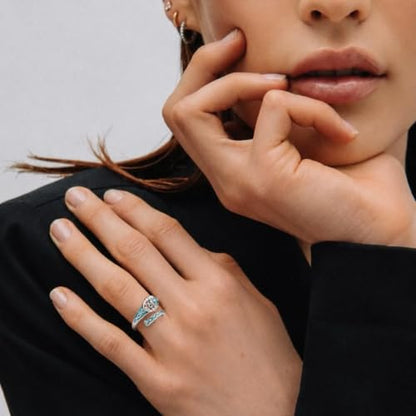 Turquoise Spoon Rings Sterling Silver Spoon Jewelry Gift For Women - color: Claddagh