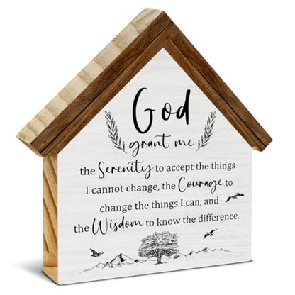 Christian Home Decor, Serenity Prayer God Grant Me Serenity Courage Wisdom - color: god