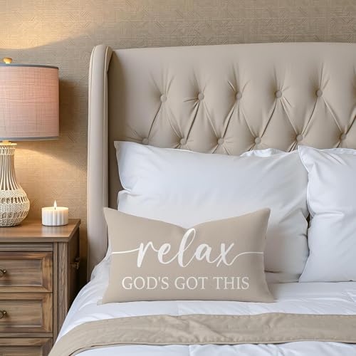 Warm Beige Lumbar Pillow Covers 12x20 Inch Set of 2 - color: Warm Beige