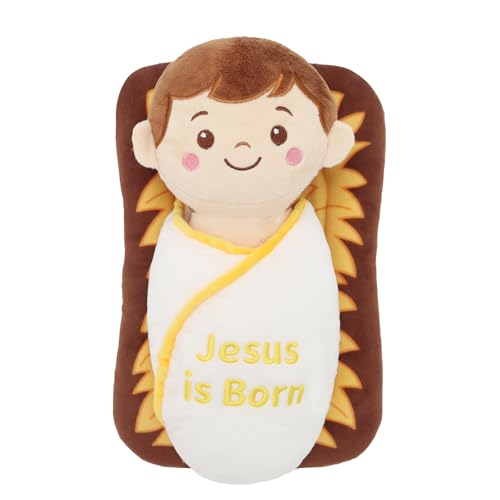 Baby Jesus Plush Doll, 12" Nativity Manger Scene Stuffed Religious Toy - color: 12inch/Baby Jesus for Nativity Scene