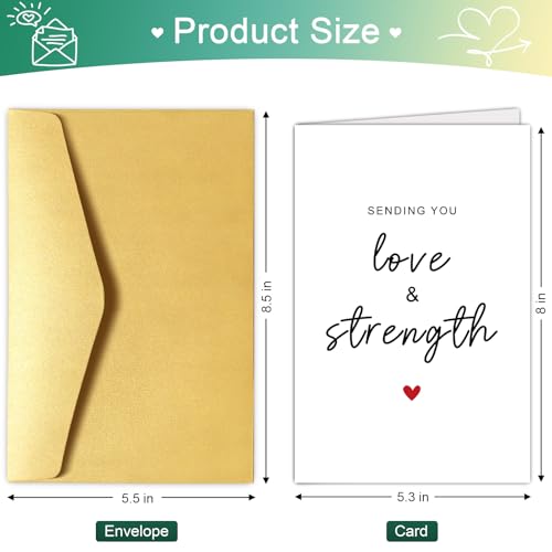 Simply Sympathy Card, Encouragement Card, Thinking of You Cards, Get Well Soon Cards, Sending You Love and Strength - color: Love and Strength