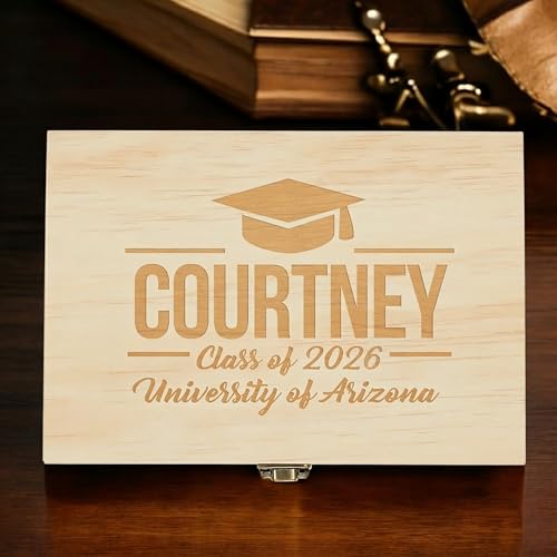 Personalized Graduation Keepsake Box, High School & College Grad Gift - style: 4. Graduation Designs