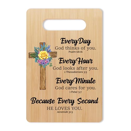 Christian Cutting Board, Religious Wooden Charcuterie Board, Inspirational Gifts For Women Family Friends Neighbors, Bible Verse Bamboo Chopping Board, Kitchen Home Farmhouse Decor -05 - color: Bible Verse