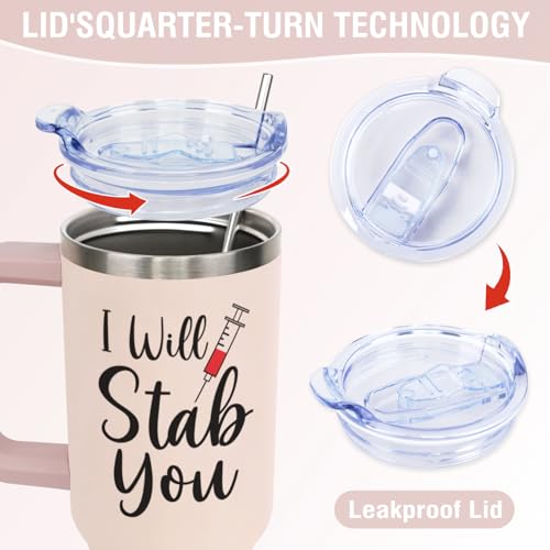 LHSCVUFASC Nurse Gifts for Women, Nurses 40oz Tumbler Gift for Female Practitioner Nurse, Funny Nurses Week Gifts Coffee Cup, Appreciation Nursing Gift for Retirement Birthday Christmas School - color: Nurse