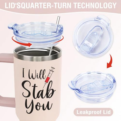 LHSCVUFASC Nurse Gifts for Women, Nurses 40oz Tumbler Gift for Female Practitioner Nurse, Funny Nurses Week Gifts Coffee Cup, Appreciation Nursing Gift for Retirement Birthday Christmas School - color: Nurse