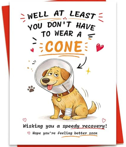Funny Get Well Card, Get Well Soon Recovery Card - color: BK-054