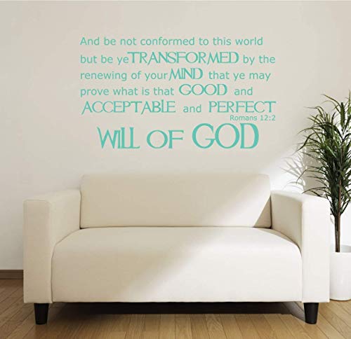 Romans 12:2 Bible Verse Wall Decal - Christian Vinyl Lettering