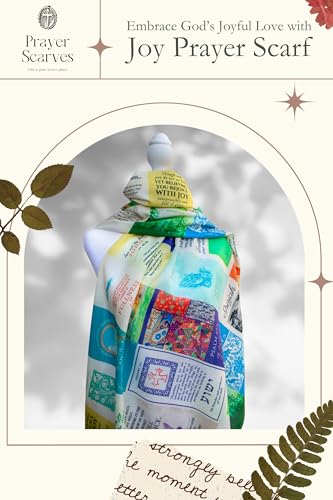 Joy Scripture Prayer Scarf for Women | Classic Shawl Christian Wrap, 24 Uplifting Bible Verses | Encouraging Christian Gift - color: 100% Cotton W/ Canvas Bag (28x79")