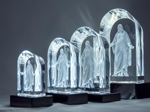 3D Laser Engraved Statue & LED Lighted Base - size: Large