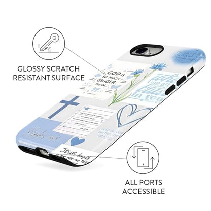 Cute Blue Jesus Christian Phone Case for iPhone 16e/iPhone 17e 6.1'' - color: Blue, size: iPhone 16e/iPhone 17e
