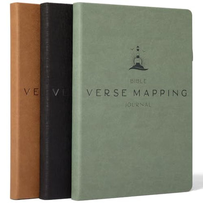Graceful By Design Bible Verse Mapping Journal, Vegan Leather - color: Camo Green