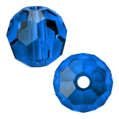 100pcs Adabele Austrian 4mm (0.16 Inch) Small Faceted Round Crystal Beads Capri Blue Compatible with Swarovski Crystals Preciosa - color: Capri Blue, size: 4mm Small (100pcs)
