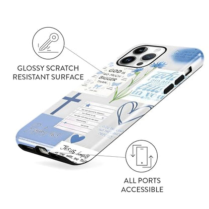 Cute Blue Jesus Christian Phone Case for iPhone 14 Pro 6.1'' - color: Blue, size: iPhone 14 Pro