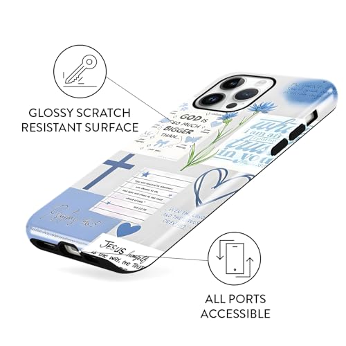 Cute Blue Jesus Christian Phone Case for iPhone 14 Pro Max 6.7'' - color: Blue, size: iPhone 14 Pro Max