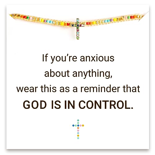 STORYJEWELLERY Christian Gifts for Women, Religious Confirmation and Baptism Gifts, Cross Bracelet for Women, Easter Gift, Encouragement Presents, Christian Jewelry - color: Wear this as a reminder