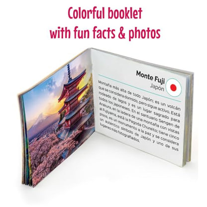 Menique Explore the World Memory Matching Game – Spanish Edition – 100 Cards (50 Pairs) with Iconic Landmarks, Country & Flag – Educational Geography Game in Spanish. - style: (ES) Explora el Mundo