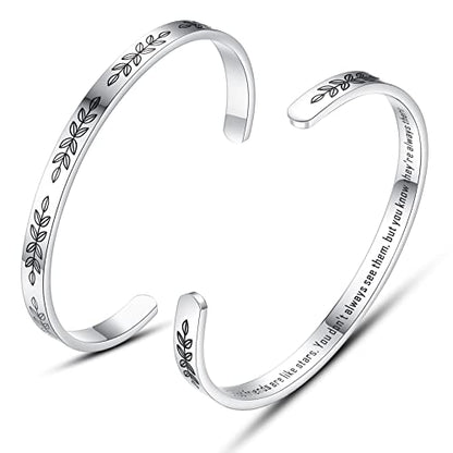 TONY & SANDY Cuff Bracelets for Women Teen Girls Best Friend Sister Mom Daughter Granddaughter Easter Birthday Mother's Day Christmas Stocking Stuffers for Teen Girls Women Jewelry - style: 0 - Friend Gifts - Good friends are like stars...you know they're