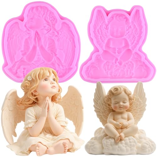 Angels Clouds Silicone Mold Cherubic Angels Fondant Mold