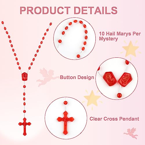 SHAOQINLIN 36 Pcs Plastic Rosary, 17 Inch Bulk Rosaries - size: 36 PCS
