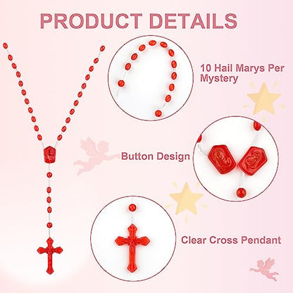SHAOQINLIN 36 Pcs Plastic Rosary, 17 Inch Bulk Rosaries - size: 36 PCS