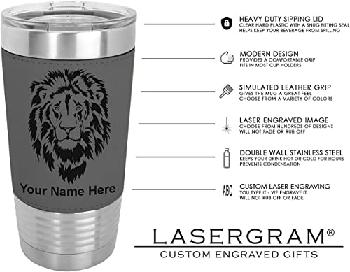 LaserGram Personalized 20oz Tumbler, Bible Verse John 14-6 (Gray) - color: Gray